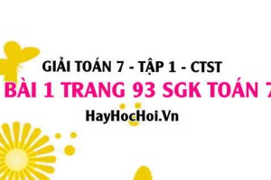 Giải bài 1 trang 93 Toán 7 Tập 1 SGK Chân trời sáng tạo: Phân tích bảng thống kê